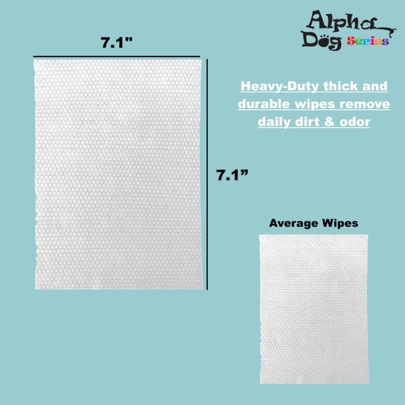Alpha Dog Series - Natural Clean Up Grooming Wipes for Dogs - 70ct. (Pack of 3) - Picture 7 of 8